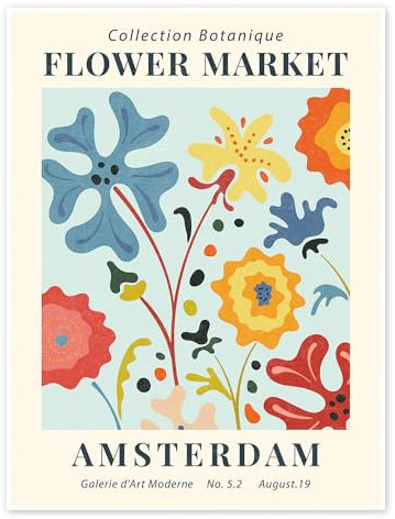 Flower Market Amsterdam II Poster von TAlex 50 x 70 cm Flower Market Wanddeko