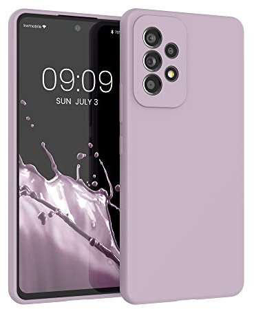 kwmobile Hülle kompatibel mit Samsung Galaxy A53 5G Hülle - Silikon Handy Case - Handyhülle weiche Oberfläche - kabelloses Laden - Nude Lilac
