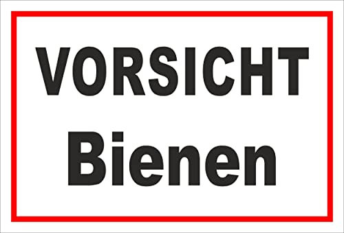 Melis-Folienwerkstatt Schild Vorsicht Bienen 30x20cm - 3mm Aluverbund – 20 VAR S00359-234-B
