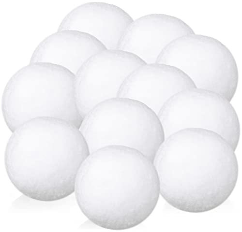 UNOLIGA Künstliche Schneebälle, Indoor Schneeballschlacht, 12pcs 7cm Weiß Schneebälle für Weihnachtsdeko Winterdeko