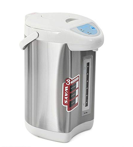 4 L Heißwasserspender, 750W Edelstahl Wasserkocher Thermoskanne Heißwasser Spender für Schule Zuhause Büro Hotel (Grau)