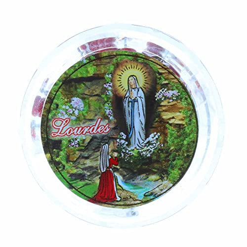 Rosenkranz mit Duft der Rose und Box mit dem Bild des Auftritts von Lourdes – Rosenkranz – Parfumed Rosenkranz – katholische Kult aus Holz, Holz
