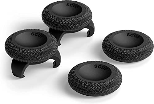 SCUF Griffe für Steuerknüppel - 4er Pack mit 2 Sockeln - Catalyst - Joystick-Daumengriffe Für Xbox One und Xbox Serie X|S, PS4, PS5, Nintendo Switch Profi-Controller - Schwarz