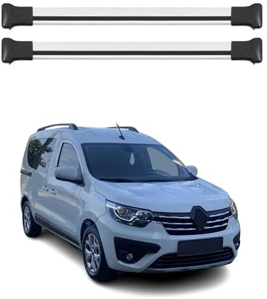 OMAC Aluminium Dachträger Querträger für Renault Express 2021-2024 – TÜV/DIN 75302:2019 – Max. 75 kg – 2 Stangen Silber