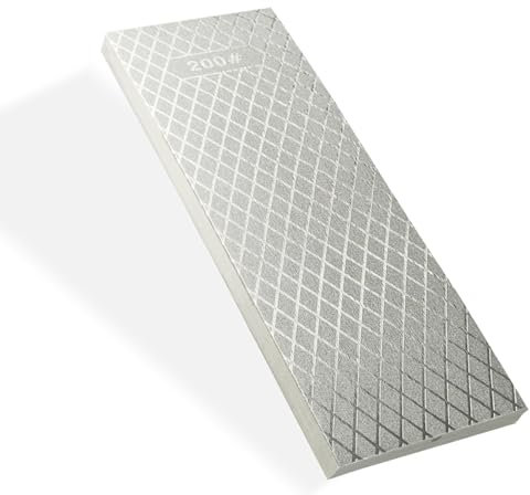 Diamond Sharpening Stone 2 Side Grit 200/600, 300/1000, 400/1000, 400/1200, Diamond Plate Honing Stone Hone Sharpener (200#/600#)