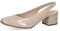 CAPRICE Damen Slingpumps aus Leder mit Lack, Beige (Beige Patent), 40 EU