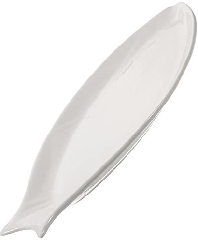 Ceramic Serving Platters, Fish Shape Dinner Tray Oval Plate Small Appetizer Serving Dishes for Party, Events, Table Service, Snack Platters, 16 Inches