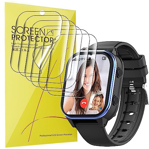 Blueshaweu 6 Pièces Protection Écran pour SEVGTAR A9 1,4 pouces Montre Connectée Enfant - sans Bulles Haute Définition Qualité Supérieure Transparent Doux TPU Film Protection (6 packs)