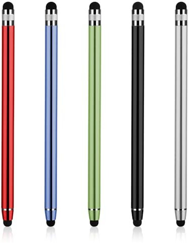 Andibro Penna Touch,5 Pezzi Penna Tablet Penna Stilo 2 in 1 Universale Pennino Alta sensibilità Fine Point Stylus Pen per Touch Screen Smartphone Pad
