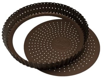 Sallys Tarteform mit Hebeboden - Quicheform mit Antihaftbeschichtung, Obstkuchenform (25 cm)
