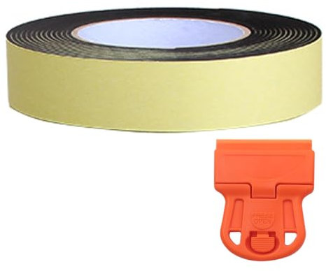 ZXUPOI 1 Pcs Joint Plaque de Cuisson/Joint Mousse Ruban Adhésif d'Étanchéité Puissant - 8 mm x 4 mm (L x E) - Joint Plaque Induction Dont Plaque Vitrocéramique | Longueur : 3 m |