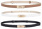 Katyjun 3 Stück Gürtel Damen Schmal, Schmaler Belt Women, Ledergürtel Damen Verstellbarem