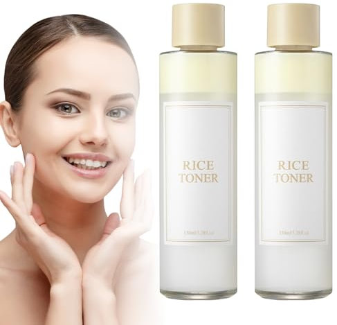 Rice Toner Gesichtswasser, 2 Stück Reiswasser Toner, Rice Raw Pulp Skin Care, Rice Toner Koreanisch, Feuchtigkeitsspendend Reparieren Hautbarriere, Tiefe Hydratation Feuchtigkeits