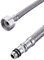 ‎Haiba Pack of 2 Kitchen/Basin Monobloc Mixer Tap Connectors Flexi Pipes Tails British Standard Pipe M10 x1/2 Fitting 800mm Long (Silver Pipes)