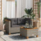 Faroom Gartensofa Rattan Balkon Sofa 3 Sitzer Lounge Sofa Outdoor Rattansofa 3er Balkon Lounge Klein Balkonmöbel Couch Garten-Ecksofas mit Kissen 2 STK Polyrattan Grau