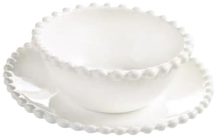 Garneck Assiette Et Bol Céramique Perle De Vaisselle Pour Desserts Salades Et Snacks Pour Événements Et Usage