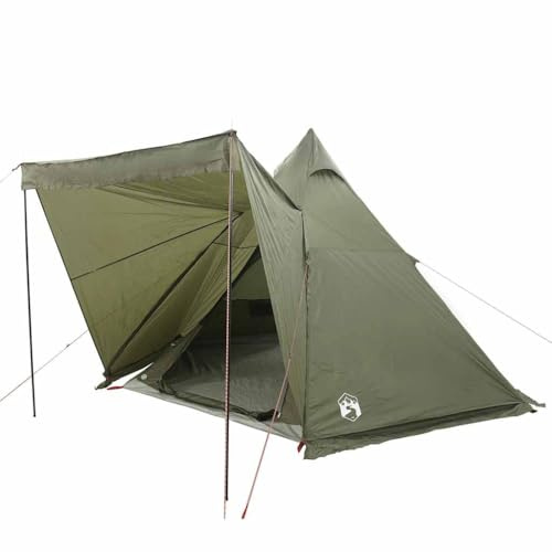 vidaXL Tipi Zelt Familienzelt Campingzelt Pyramidenzelt 6 Personen Wasserdicht