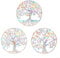 Hasaller Window Stickers 3Pcs for RAINBOW Window Clings Tree of Life Static Glass Stickers Plastic Reusable Anti-Collision Non Window Decal Sun-catcher Decor Prismatic for Bird Strike Deterrent