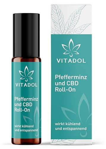 Vitadol Pfefferminz und CBD Roll-On, kühlend und entspannend, 10ml