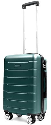 Easy Move ABS Hartschalenkoffer - Reisekoffer mit 360° Rädern, Zahlen-Schloss -, Hartschalenkoffer, Luggage, Trolley Koffer (Dark Green, Medium 54cm)