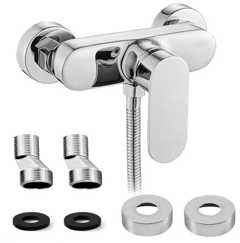 Grifo Montado en la Pared para Grifo de Ducha, Ducha Monomando, Grifo de Ducha Frío y Caliente, se Puede Utilizar en Varios Escenarios, Como Hogares, Hoteles, Escuelas, etc
