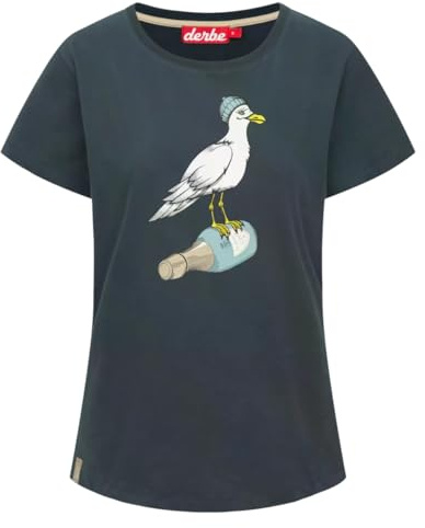 derbe Sturmmöwin - Damen T-Shirt, Größe:XL, Farbe:Navy/skyride