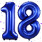 Dunkelblau Luftballon 18,Zahlen Luftballon Dunkelblau,40 Zoll Folienballon 1&8,Zahlenballon 18 Helium Ballon Luftballon 18 Geburtstag für 18th Geburtstagsdeko Mädchen Junge Jubiläum Party Deko
