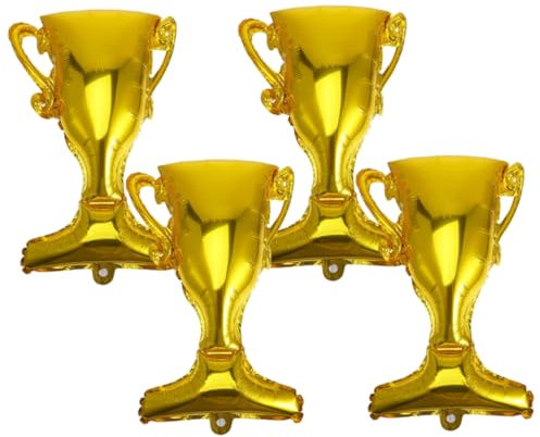 JOINPAYA 4stücke Aluminium Folienballons Pokal-form Goldene Dekoration Für Abschlussfeiern Geburtstagsfeiern Und Partys Vielseitig Einsetzbar Als Fotorequisiten Verschönerung