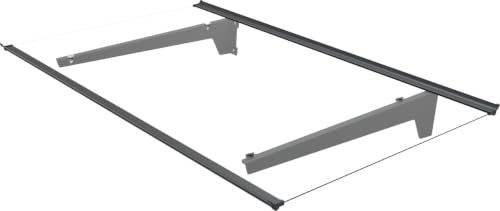 TrendLine Vordach Nizza Aluminum schwarz 140 x 90 cm Vordach