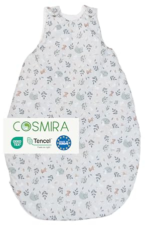 Cosmira® Baby Schlafsack mit Tencel® – Hautfreundlich & atmungsaktiv – Ganzjahres-Schlafsack für sicheren Babyschlaf – OEKO-TEX®