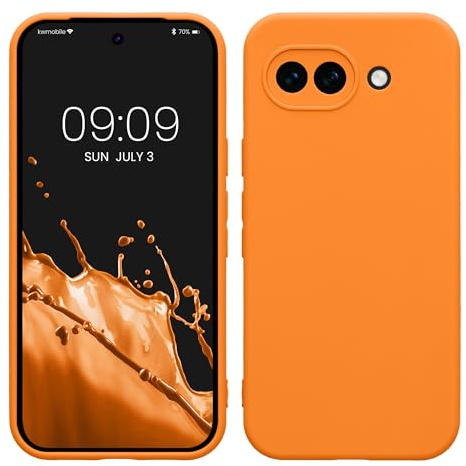 kwmobile Handyhülle für Google Pixel 10a Hülle - weiches Handy Silikon Case - Schutzhülle Cover - Fruity Orange