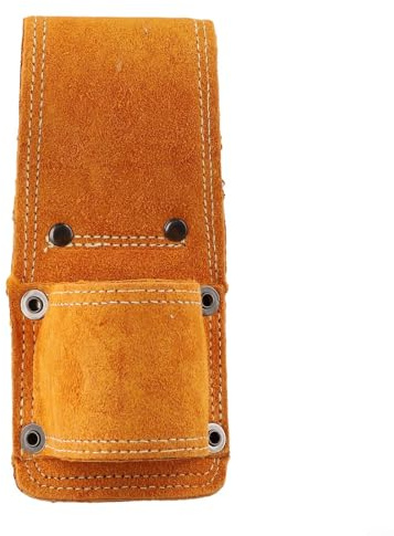 Hammergürtelhalter, Leder-Werkzeugtasche mit Einzel- oder Doppelringbefestigung für Bauarbeiter und professionelle Handwerker (Einzelbuchse)