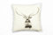 Paul Sinus Art Tiere, Abstrakt, Wald, Hirsch, Creme, grau Deko Kissen 40x40cm für Couch Sofa Lounge Zierkissen - Dekoration zum Wohlfühlen