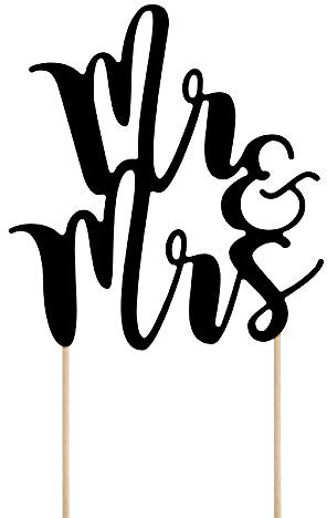 Cake-Topper Kuchendeko - Tortendekoration (Mr&Mrs Schwarz)