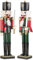 infactory Deko-Holznussknacker: 2er-Set Handbemalte Deko-Nussknacker aus Holz, 48,5 cm (Nussknacker als Weihnachtsdeko, Nussknacker Soldaten, Weihnachten)
