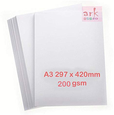 ARK A3 220gsm White Premium Thick Printing Paper Suitable for All Printers (100)