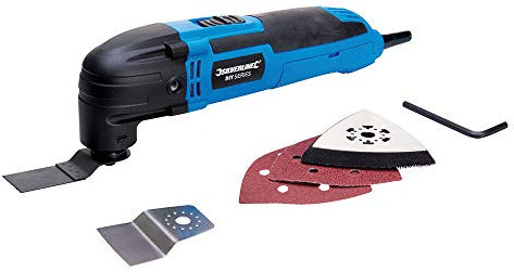 300W Electric Multi-Tool – Oscillating Cutter & Grinder – Variable Speed Smooth & Powerful – Wood & Masonry Saw/Sanding Kit | Includes Blade - Hex Key - Scraper - Backing pad & Sand Paper Sheets