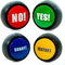 Yes No Button & Maybe Sorry Button, juego de 4 zumbadores de respuesta para programa de juegos, botón de sonido, regalos de broma