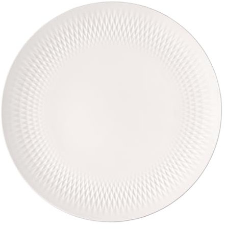 Villeroy & Boch - Manufacture Collier Blanc Centre de table, décoration de table festive, porcelaine premium, lavage à la main, blanc