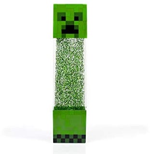 Minecraft Creeper Glitter Motion Light | 12-Inch Fun Mood Light LED Lamp