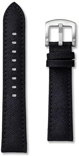 Bracelet de montre en toile de voile – Nylon de qualité supérieure – 18 mm, 20 mm, 22 mm, 24 mm – Noir, gris, blanc, bleu, jaune, orange, rouge – Bracelet de rechange classique en tissu nautique –