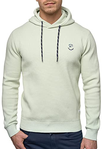 Indicode Herren Longview Sweatshirt mit Kapuze | Hoodie Kapuzenpullover für Männer Sea Foam, M
