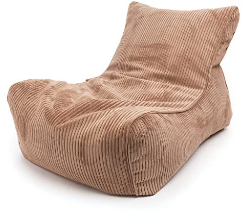 Ecopuf Sitzsack Cord - Sitzsäcke - Bean Bag - Sitzsack mit Füllung zum Kinderzimmer und zum Wohnzimmer - für Erwachsene und Kinder