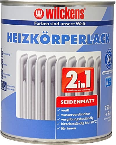 Wilckens 2in1 Heizkörperlack seidenmatt weiß 750 ml