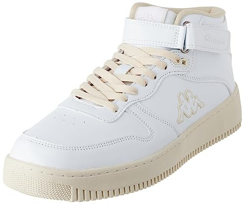 Kappa - Sneakers Alta, Uomo Donna, Bianco, Poliestere, Fitness. Logo MASERTA MD V, Taglia: 39