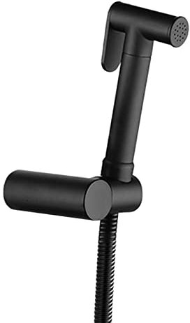 Bidet Set mit Handbrause, Schlauch Bidet Sprayer for Toilet Washbasin Bidet Brause Messing Kaltwasser Bidet Handbrause für Toilette,schwarz A