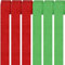 6 Rollen Krepppapier,Regenbogen kreppbänder Hintergrund Luftschlangen Papier Rainbow Crepe Paper Bastelkrepp für Party Dekoration und Handarbeiten Papierkunst 2 Farben (Rot+Grün)