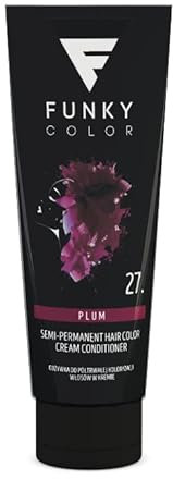 FUNKY COLOR PLUM 27, Semipermanent Haarfärbung, Semipermanent Hair color. (28 Farben).
