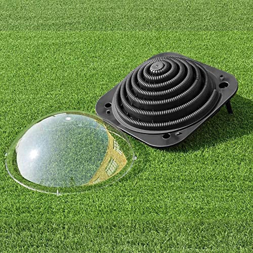 JHLP Solar Dome Swimming Pool Heater Above Ground - Inground Pool Warmer Equipment with Hose Connector for Large Pools - Efficient Heat for Home-Outdoor Use - Multiple Heaters Can Be Connected