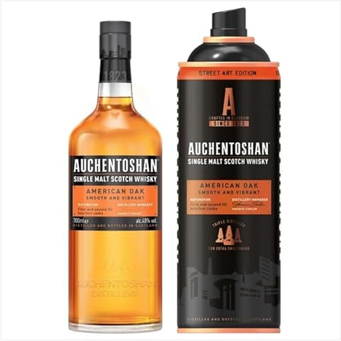 Auchentoshan American Oak | Urban Spray Can Street Art Edition | Single Malt Scotch Whisky | fruchtiger Geschmack | 40% Vol | 700ml Einzelflasche | Amazon Exclusive
